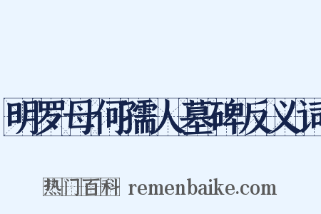 明罗母何孺人墓碑反义词是什么意思的图片